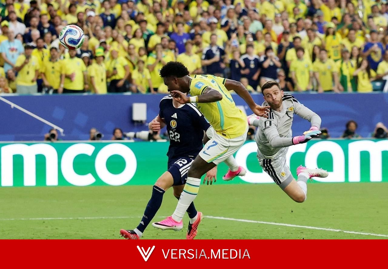 Vini Jr. cobra ‘presente’ de Ancelotti após garantir que faria um gol de cabeça